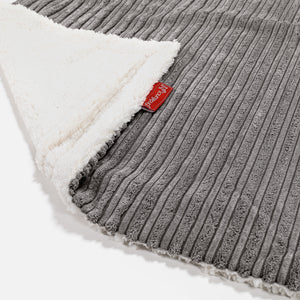 Plaid / Coperta Sherpa - Velluto a Coste Grafite