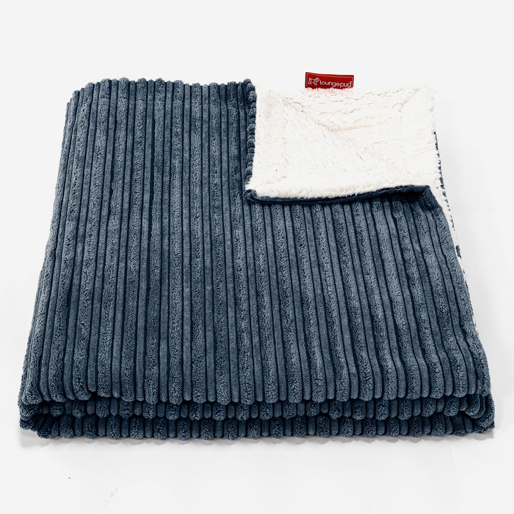 Plaid / Coperta Sherpa - Corda Classica Navy 01