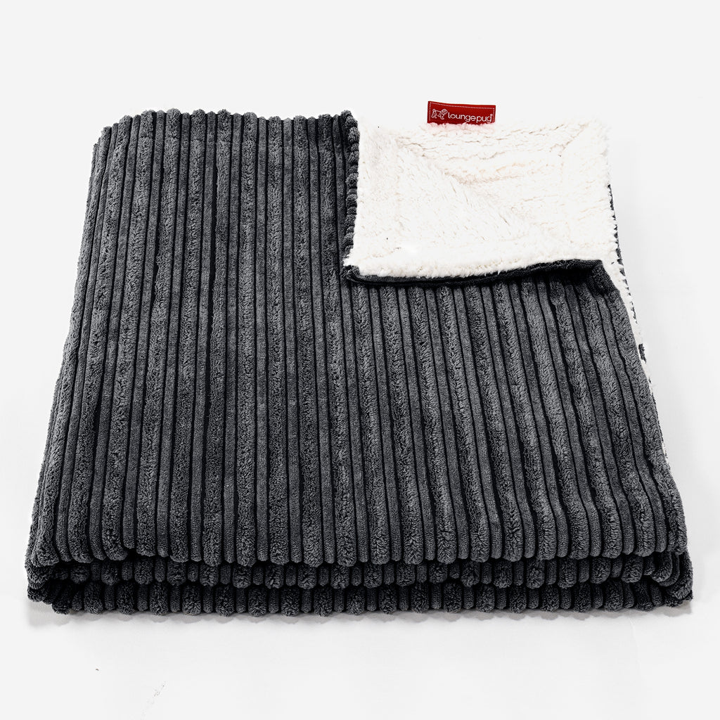 Plaid / Coperta Sherpa - Corda Classica Nero 01