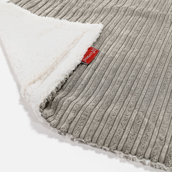 Plaid / Coperta Sherpa - Velluto a Coste Visone 02