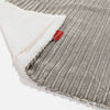 Plaid / Coperta Sherpa - Velluto a Coste Visone 02