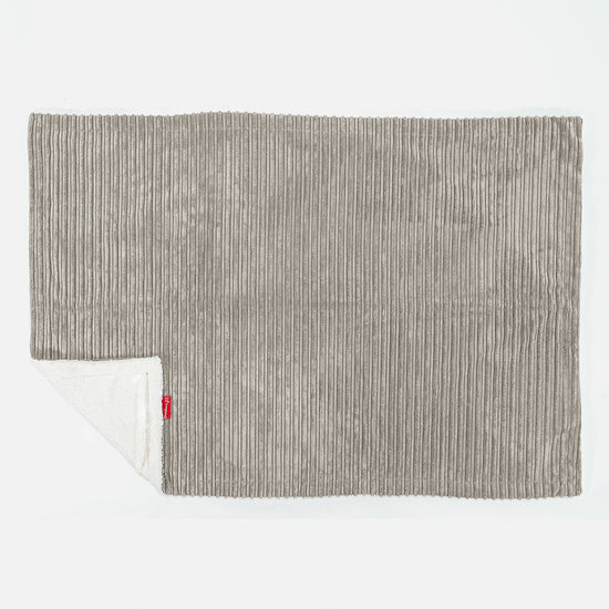Plaid / Coperta Sherpa - Velluto a Coste Visone 03