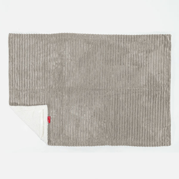 Plaid / Coperta Sherpa - Velluto a Coste Visone 02