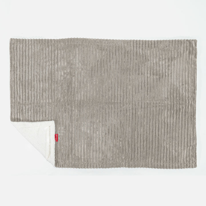 Plaid / Coperta Sherpa - Velluto a Coste Visone 03