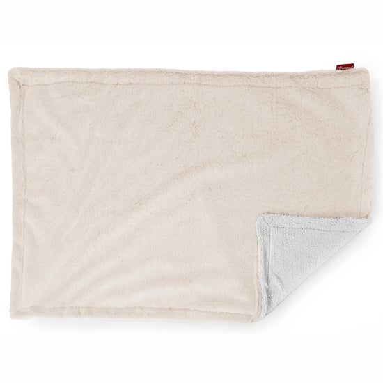 Plaid / Coperta Sherpa - Eco-pelliccia di Coniglio Bianco 03