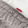 Plaid / Coperta Sherpa - Eco-pelliccia di Coniglio Grigio Chiaro 02