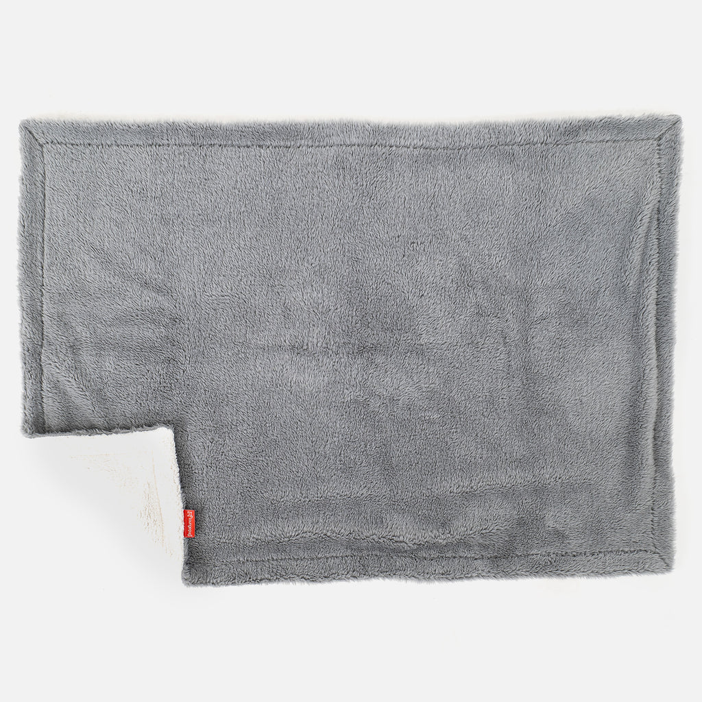 Plaid / Coperta Sherpa - Eco-pelliccia Orsacchiotto Grigio scuro 02