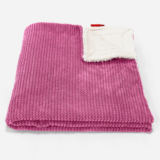 Plaid / Coperta Sherpa - Pompon Rosa 01