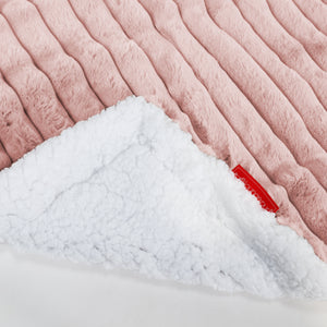 Plaid / Coperta Sherpa - Velluto Felpato Ultra Morbido Rosa Antico