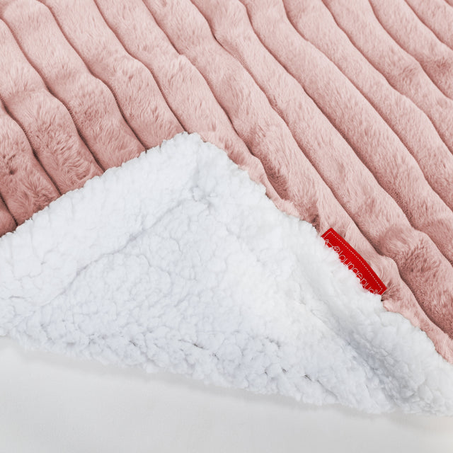 Plaid / Coperta Sherpa - Velluto Felpato Ultra Morbido Rosa Antico 02