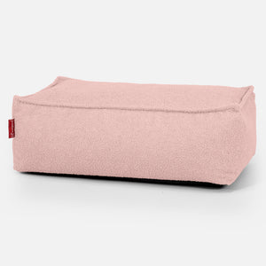 Poggiapiedi Grande - Bouclé Rosa