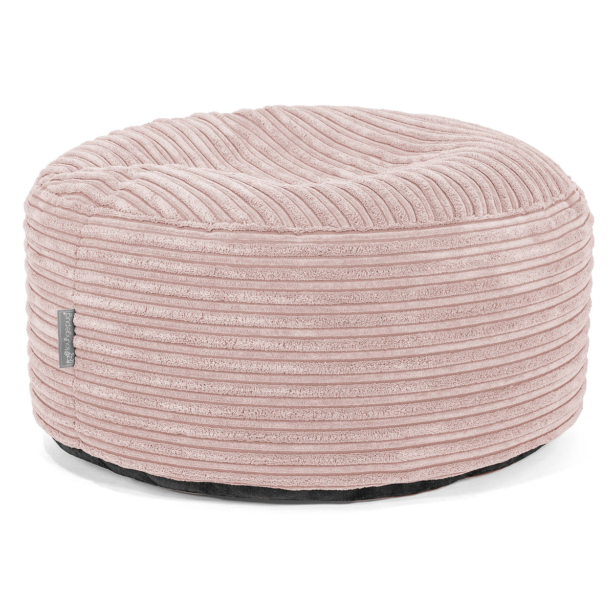 Lounge Pug Pouf Poggiapiedi In Velluto A Coste Rosa Cipria – Ottomano Per Soggiorno E Camera Da Letto – 45x20cm