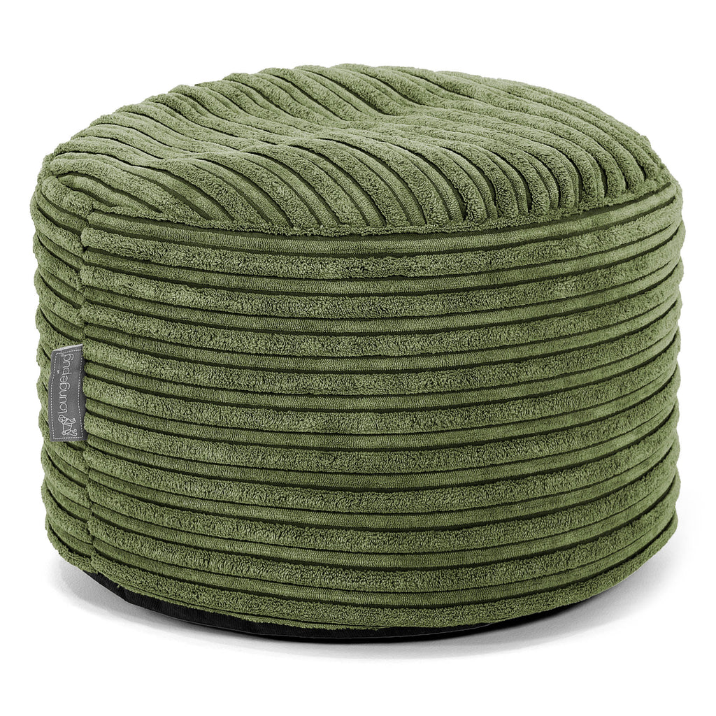Lounge Pug Pouf Poggiapiedi In Finta Lana – Ottomana A Sacco, Per Soggiorno E Camera Da Letto, 20x45 Cm