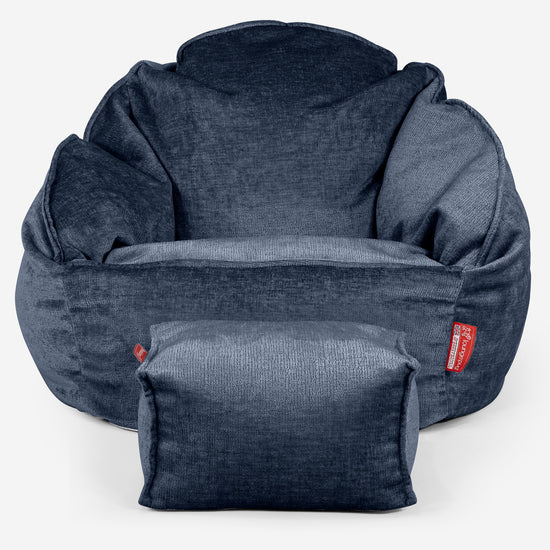 Poltrona a Sacco Bubble - Ciniglia Navy 02