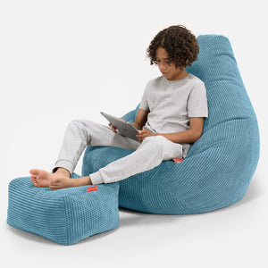 Poltrona a Sacco da Gioco per Bambini 6-14 anni - Pompon Egeo Blu