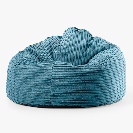 Poltrona a Sacco Gigante Giant per Bambini 3-8 anni - Velluto a Coste Egeo Blu 02