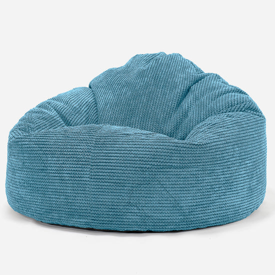 Poltrona a Sacco Gigante Giant per Bambini 3-8 anni - Pompon Egeo Blu 02