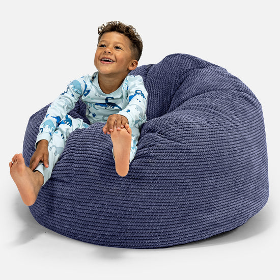 Poltrona a Sacco Gigante Giant per Bambini 3-8 anni - Pompon Viola 01