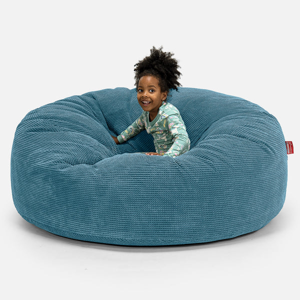 Ready Steady Bed poltrona pouf a sacco per bambini con poggiapiedi - Pouf  per bambini con maniglia per il trasporto - pouf a sacco per bambini per  sale giochi e salotti - Arancia