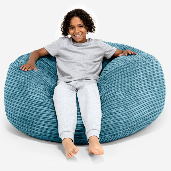 Poltrona a Sacco Super Comoda per Bambini 6-14 anni - Corda Classica Egeo Blu 01