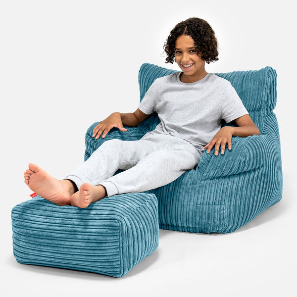 Poltrona a Sacco Teens 6-14 anni - Corda Classica Egeo Blu 01