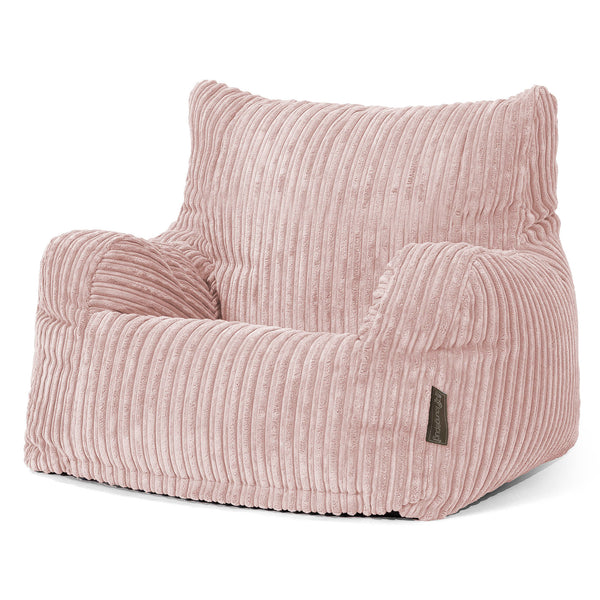 Poltrona a Sacco Teens 6-14 anni - Velluto a Coste Rosa Cipria 01