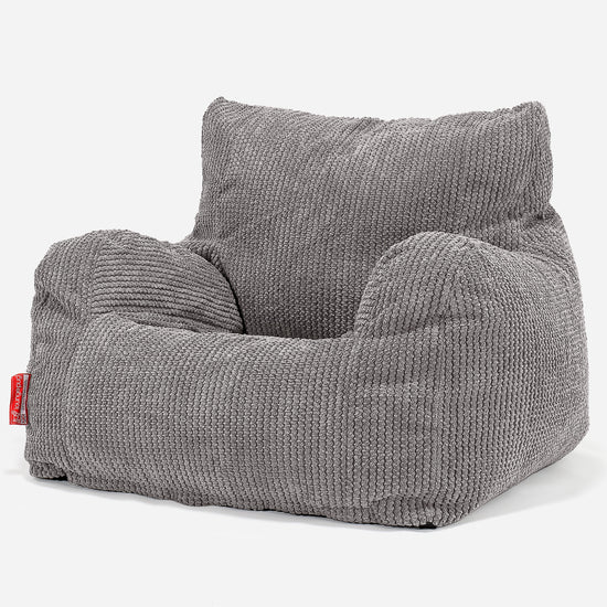 Poltrona a Sacco Teens 6-14 anni - Pompon Carbone Grigio 02