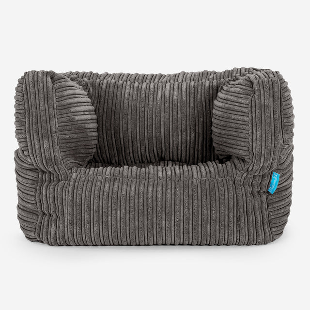 Poltrona Pouf Sacco Albert per Bambini 1 a 5 anni - Velluto a Coste Grafite 01