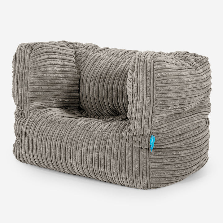 Poltrona Pouf Sacco Albert per Bambini 1 a 5 anni - Velluto a Coste Visone 02