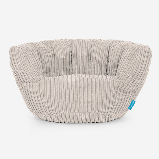 Poltrona Pouf Sacco Charles Vintish per Bambini 2 a 6 anni - Velluto a Coste Avorio 01