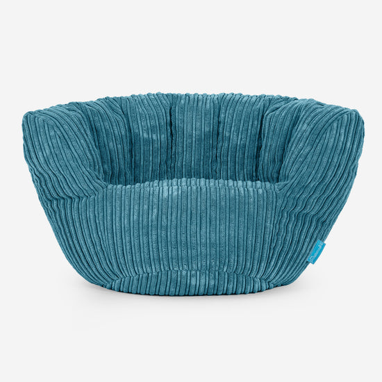 Poltrona Pouf Sacco Charles Vintish per Bambini 2 a 6 anni - Velluto a Coste Egeo Blu 01