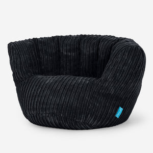 Poltrona Pouf Sacco Charles Vintish per Bambini 2 a 6 anni - Velluto a Coste Nero