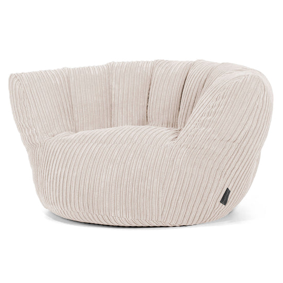 Poltrona Pouf Sacco Charles Vintish - Velluto a Coste Avorio 02