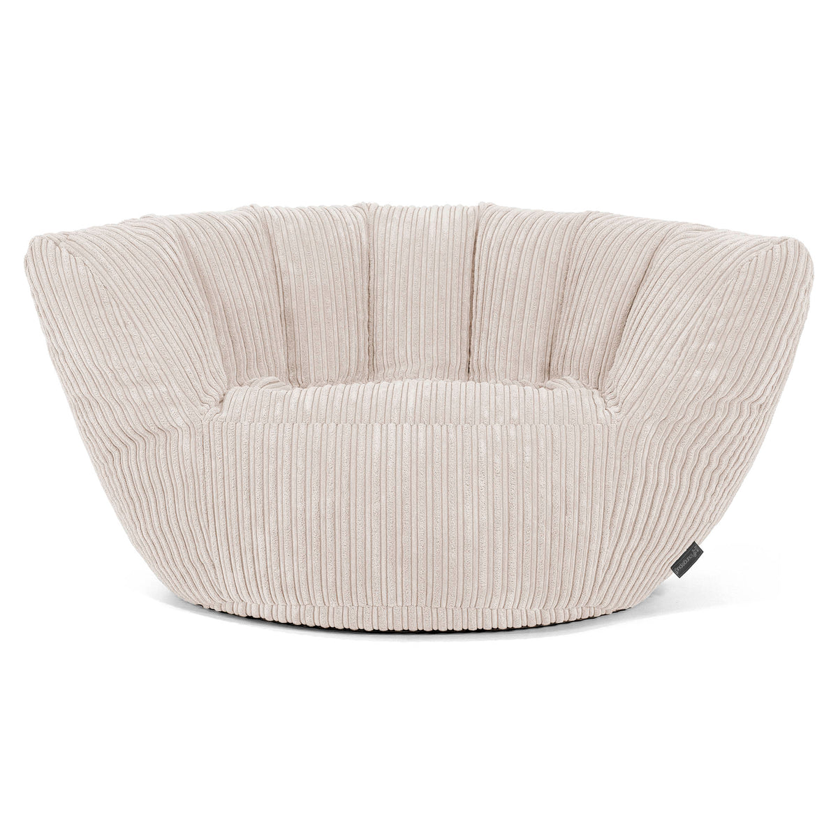 Poltrona Sacco Lounge Pug Classic In Velluto A Coste Grafite – Pouf Relax Per Adulti E Ragazzi – Design Retrò Per Soggiorno - 3