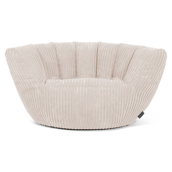 Poltrona Pouf Sacco Charles Vintish - Velluto a Coste Avorio 01