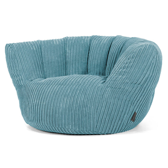 Poltrona Pouf Sacco Charles Vintish - Velluto a Coste Egeo Blu 02