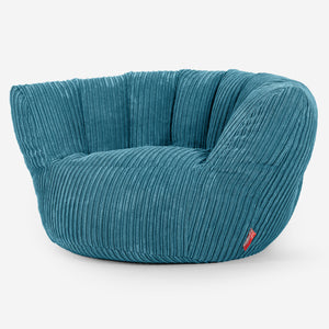 Poltrona Pouf Sacco Charles Vintish - Velluto a Coste Egeo Blu