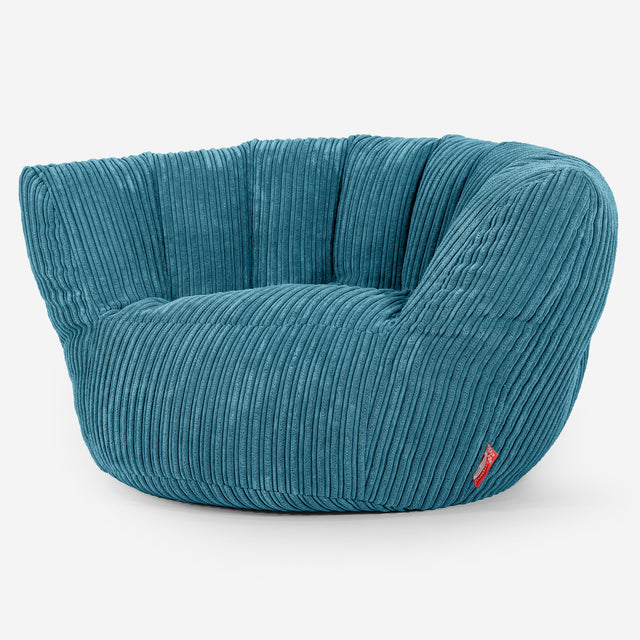 Poltrona Pouf Sacco Charles Vintish - Velluto a Coste Egeo Blu 01