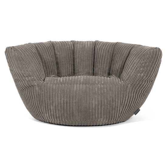 Poltrona Pouf Sacco Charles Vintish - Velluto a Coste Grafite 01