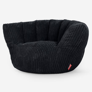 Poltrona Pouf Sacco Charles Vintish - Velluto a Coste Nero