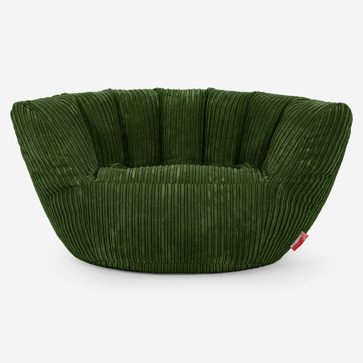 Poltrona Pouf Sacco Charles Vintish - Velluto a Coste Verde Foresta 02