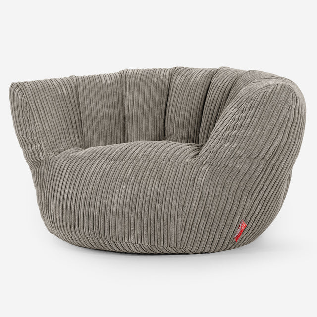 Poltrona Pouf Sacco Charles Vintish - Velluto a Coste Visone 01