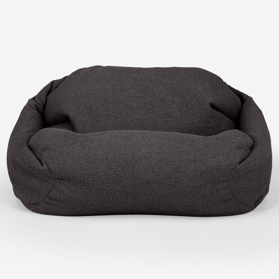 Poltrona Pouf Sacco Sabine - Bouclé Grafite_01