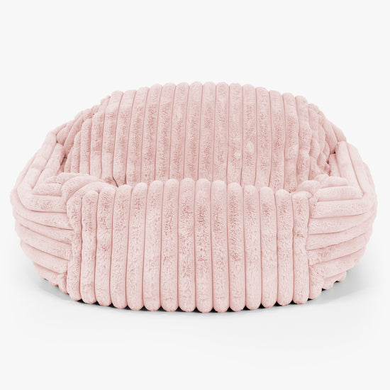 Poltrona Pouf Sacco Sabine - Velluto Felpato Ultra Morbido Rosa Antico 01