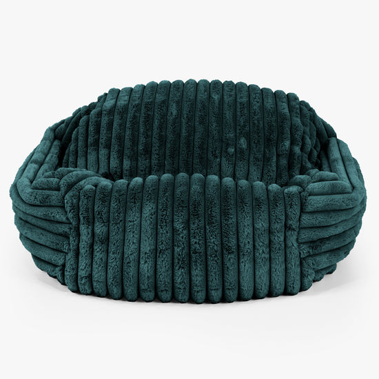 Poltrona Pouf Sacco Sabine - Velluto Felpato Ultra Morbido Tiglio 01