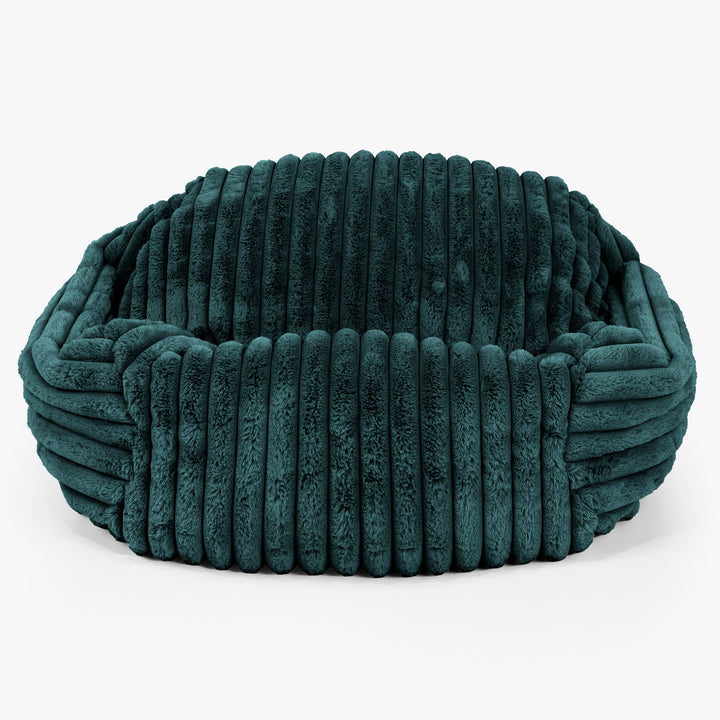 Poltrona Pouf Sacco Sabine - Velluto Felpato Ultra Morbido Tiglio 01