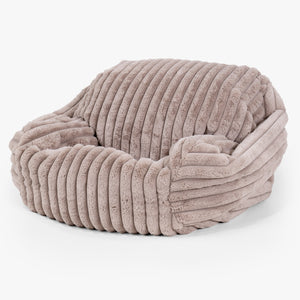 Poltrona Pouf Sacco Sabine - Velluto Felpato Ultra Morbido Visone