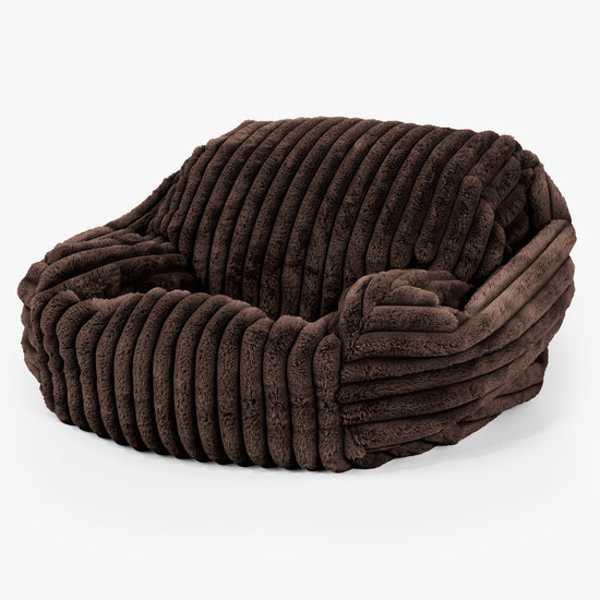 Poltrona Pouf Sacco Sabine - Velluto Felpato Ultra Morbido Zibellino 02