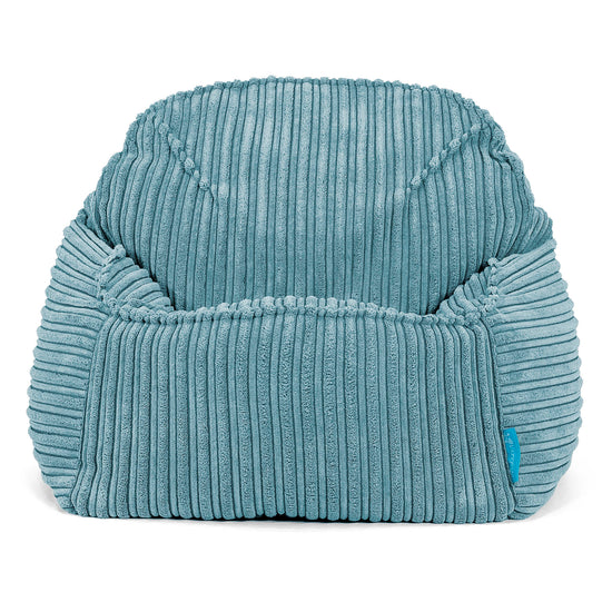 Poltrona Pouf Sacco Sloucher per Bambini 2 a 6 anni - Velluto a Coste Egeo Blu 02