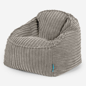 Poltrona Pouf Sacco Sloucher per Bambini 2 a 6 anni - Velluto a Coste Visone